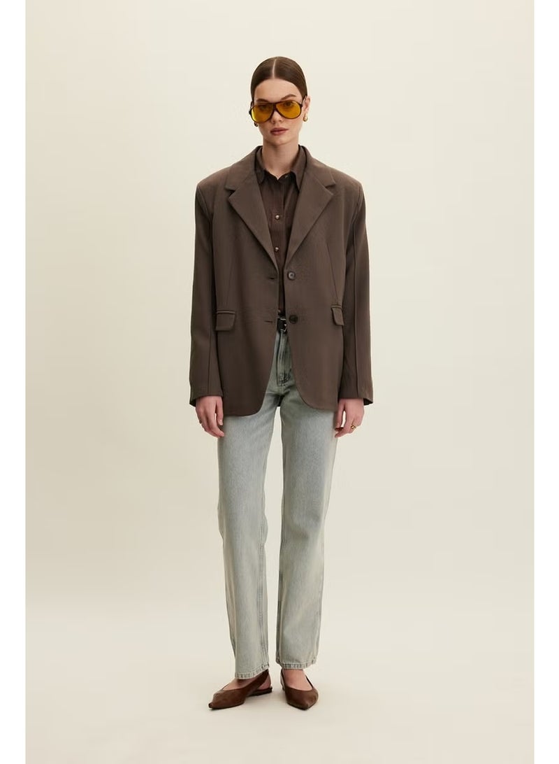 Manuka Classic Cut Blazer Jacket Mink - Image 3
